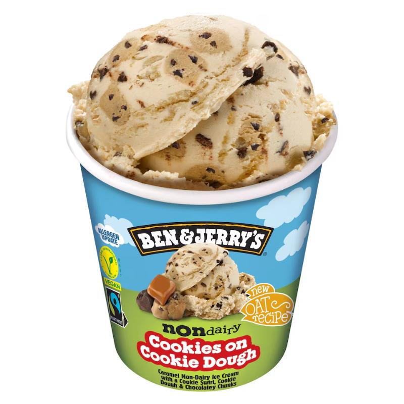 Ben&Jerry's Cookies On Cookie Dough Non Dairy Ice Cream Tub, 465ml