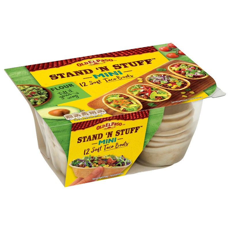 Old El Paso Stand 'N' Stuff™ Mini Soft Flour Tortillas, 145g