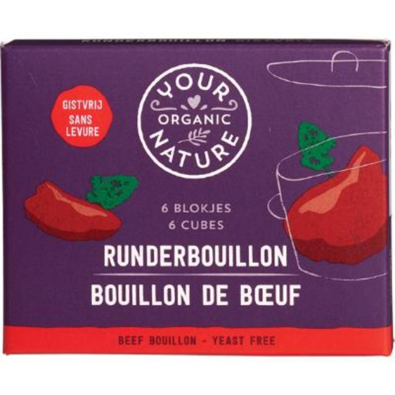 Your Organic Nature Yeast Free Beef Bouillon Cubes, 6x 10g