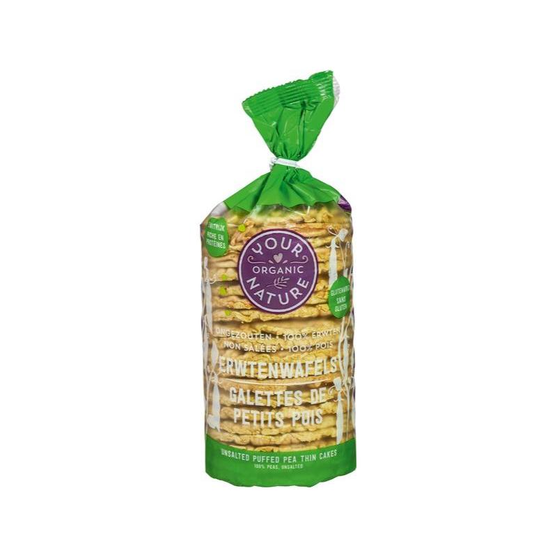 Your Organic Nature Unsalted Puffed Pea Cakes, 100g