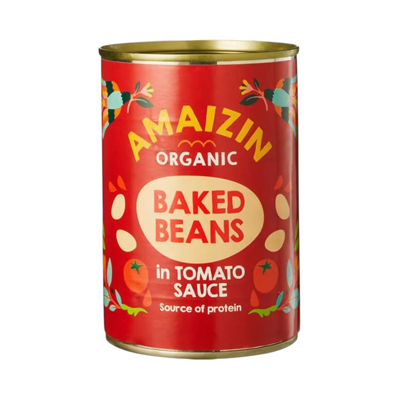 Amaizin Organic Baked Beans In Tomato Sauce, 400g