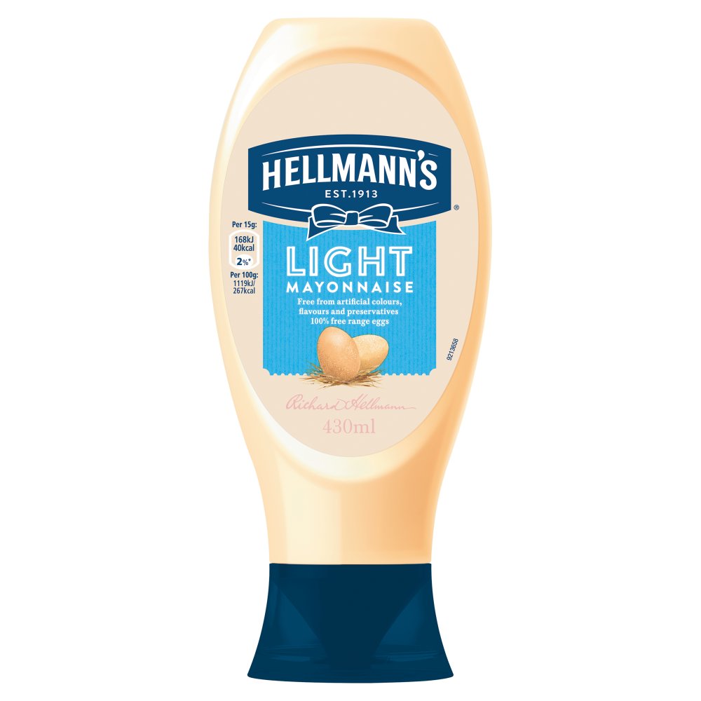 Hellmann's Same Light Squeezy Mayonnaise 430ml