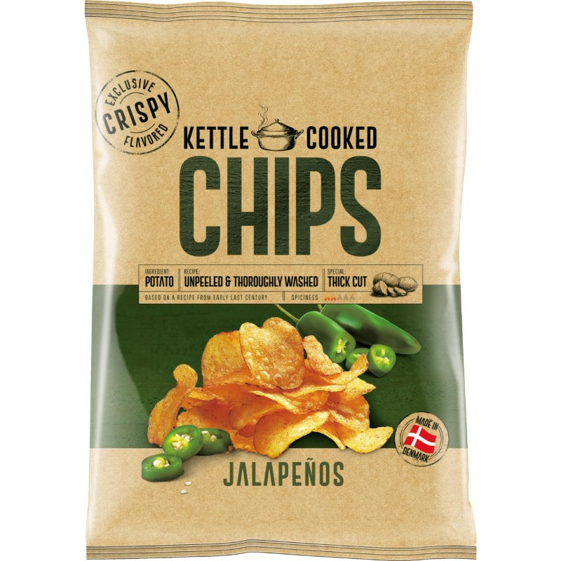 Kettle Cooked Chips Jalapeno, 150g