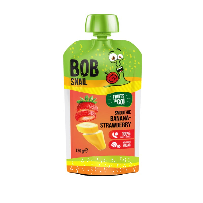 Bob Snail Banana Strawberry Smoothie, 120g