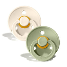 Load image into Gallery viewer, BIBS Colour 2 PACK Ivory/Sage - Symmetrical / Natural Rubber Size 1
