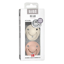 Load image into Gallery viewer, BIBS De Lux Ivory &amp; Blush - Round / Silicone One Size
