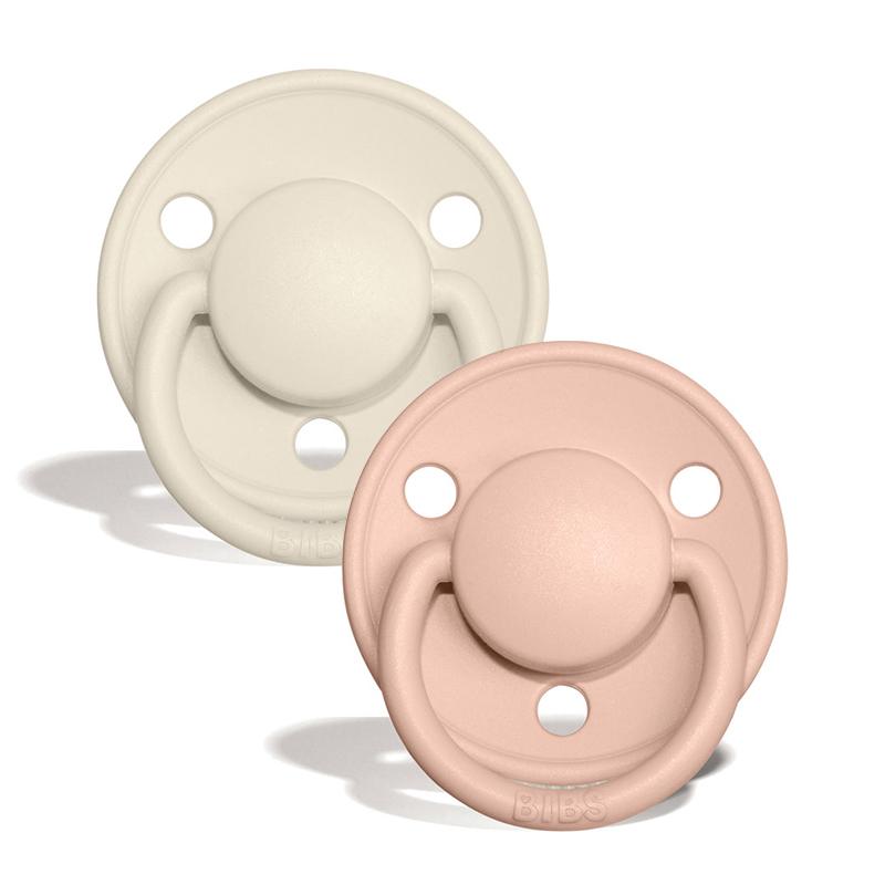 BIBS De Lux Ivory & Blush - Round / Silicone One Size