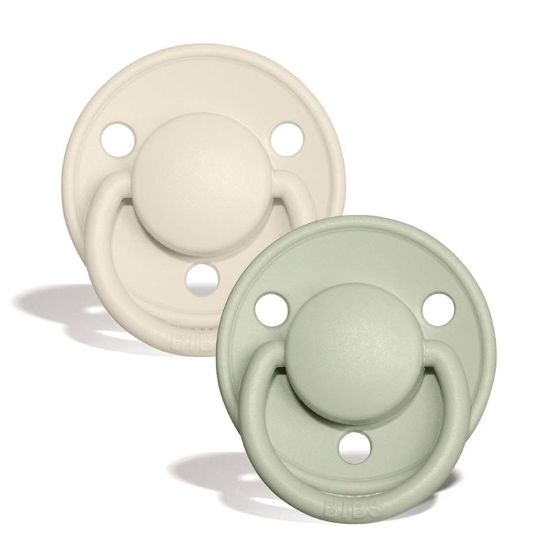 BIBS De Lux Ivory & Sage - Round / Silicone One Size