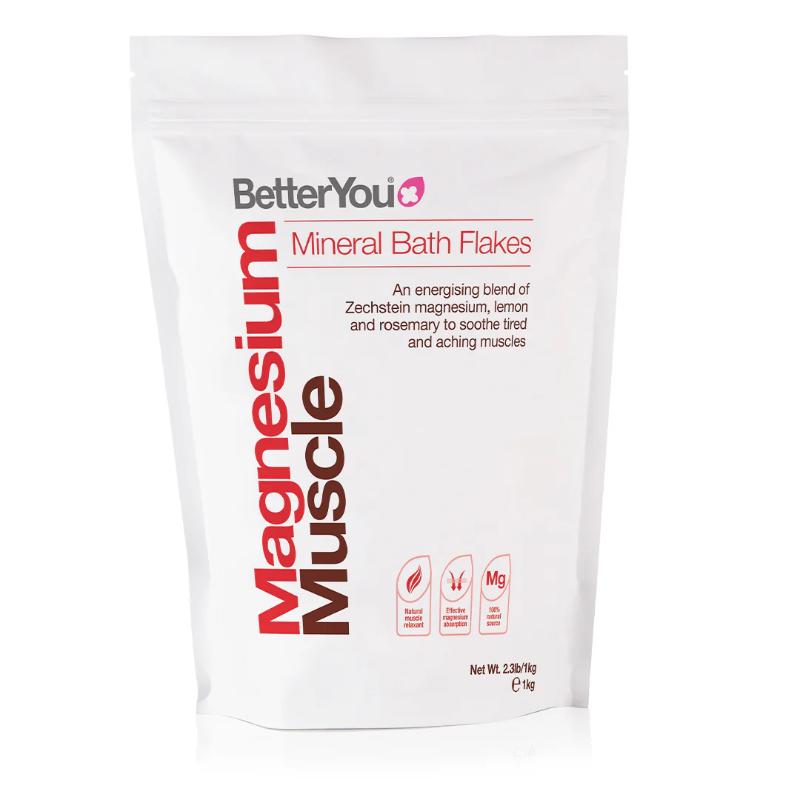 BetterYou Magnesium Muscle Bath Flakes, 1Kg