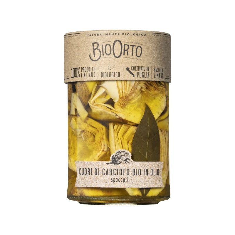 BioOrto Organic Artichokes Sliced Hearts in Oil, 370ml