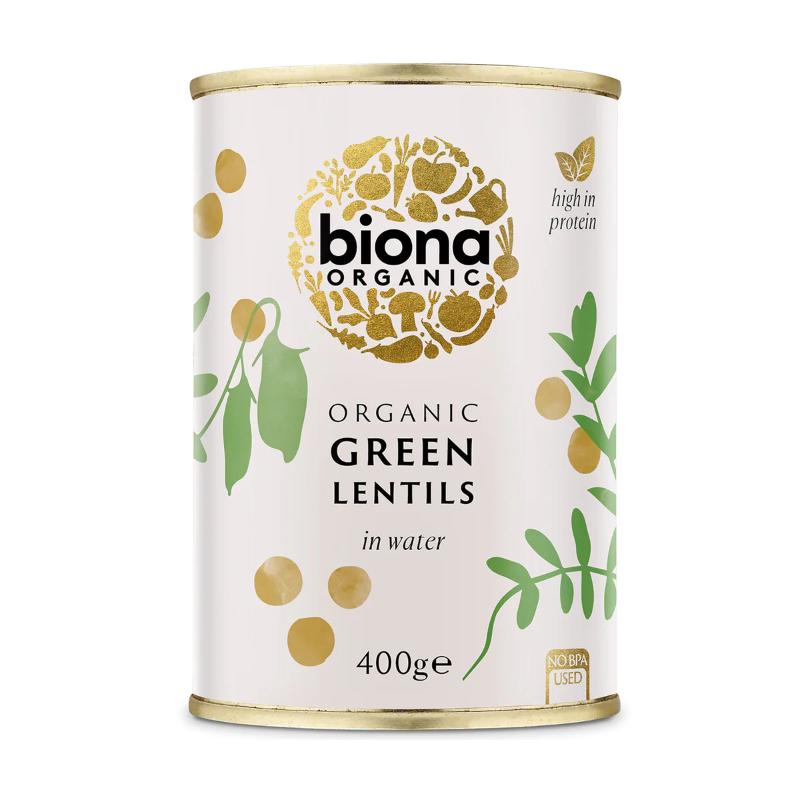 Biona Organic Green Lentils, 400g