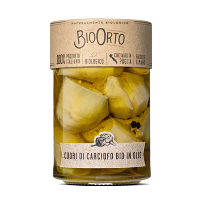 BioOrto Organic Artichokes Hearts in Oil, 370ml