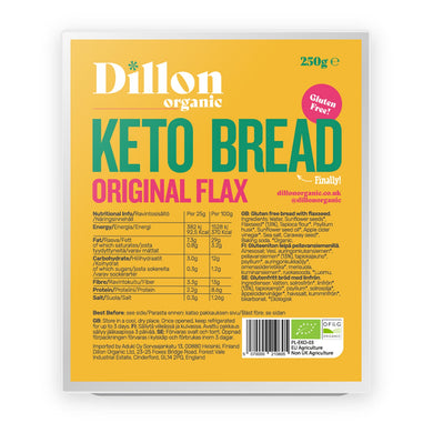 Dillon Organic Keto Bread Original Flax 250g Meats & Eats