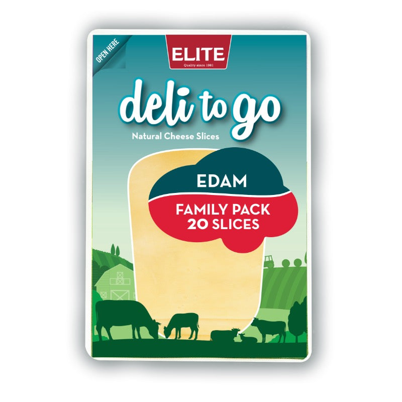 Elite Deli To Go Edam Slices, 400g