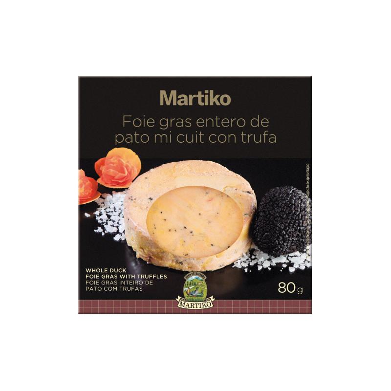 Martiko Cooked Whole Duck Foie Gras with Truffle, 80g