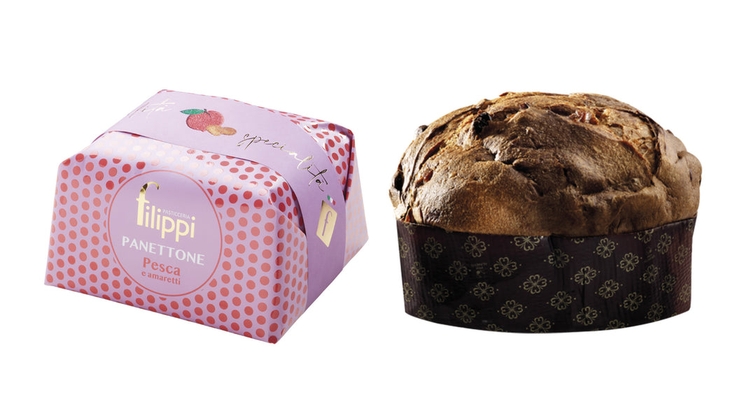 Filippi Panettone With Candied Peach & Macaroons, 1Kg