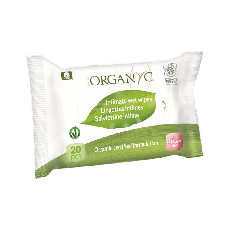 Organyc® Feminine Wipes, 20 Pcs