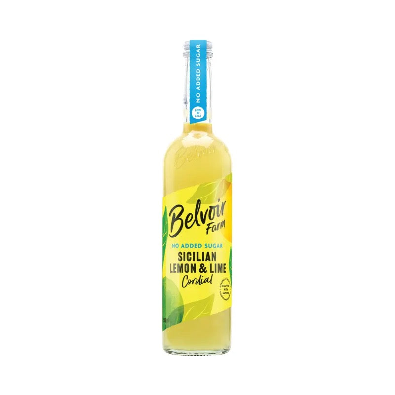 Belvoir Farm No Added Sugar Sicilian Lemon & Lime Cordial, 500ml