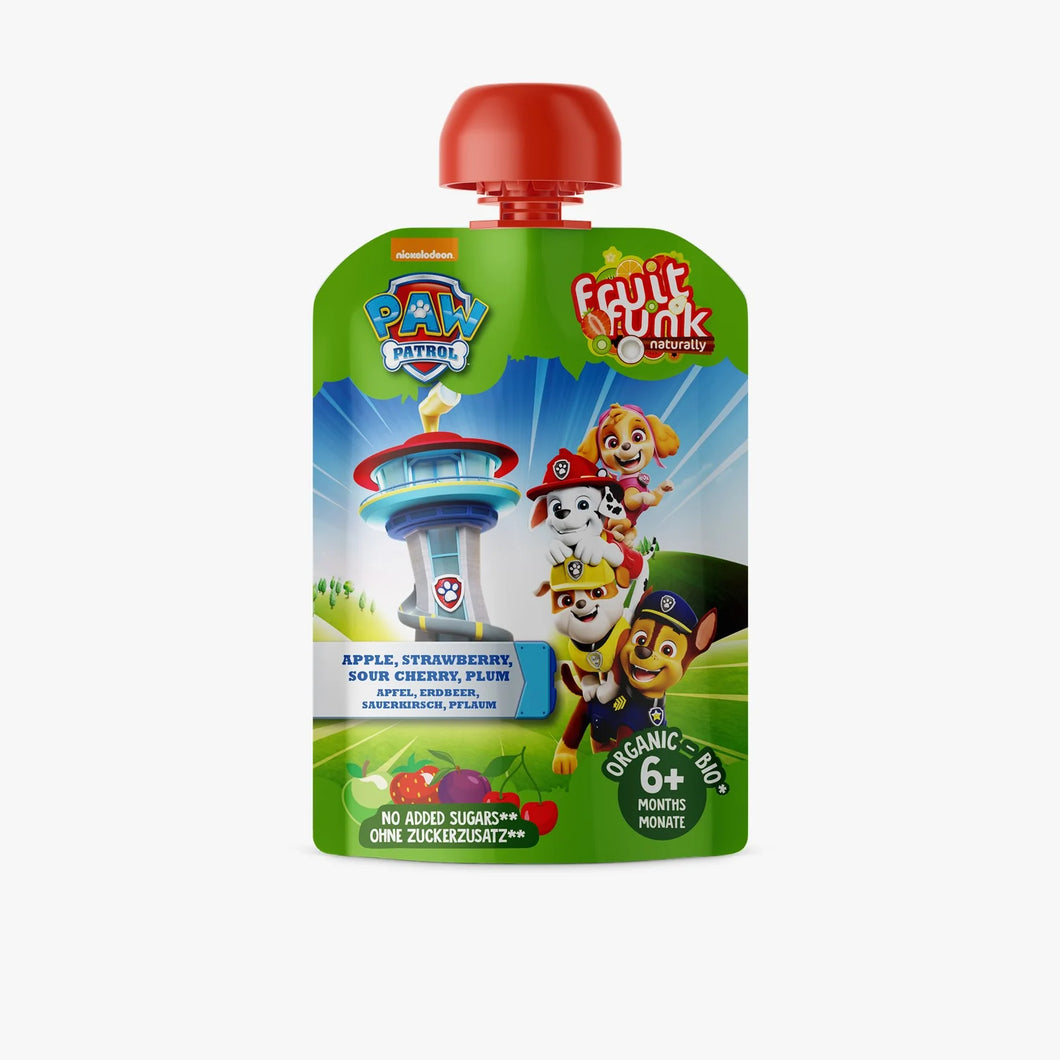 Fruit Funk Paw Patrol Pouch Apple, Strawberry, Sour Cherry, Plum, 90g