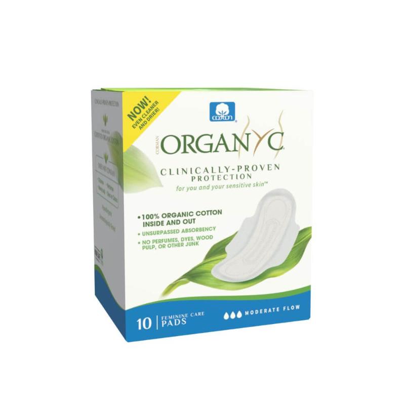 Organyc Moderate flow Pads, 10 Pcs