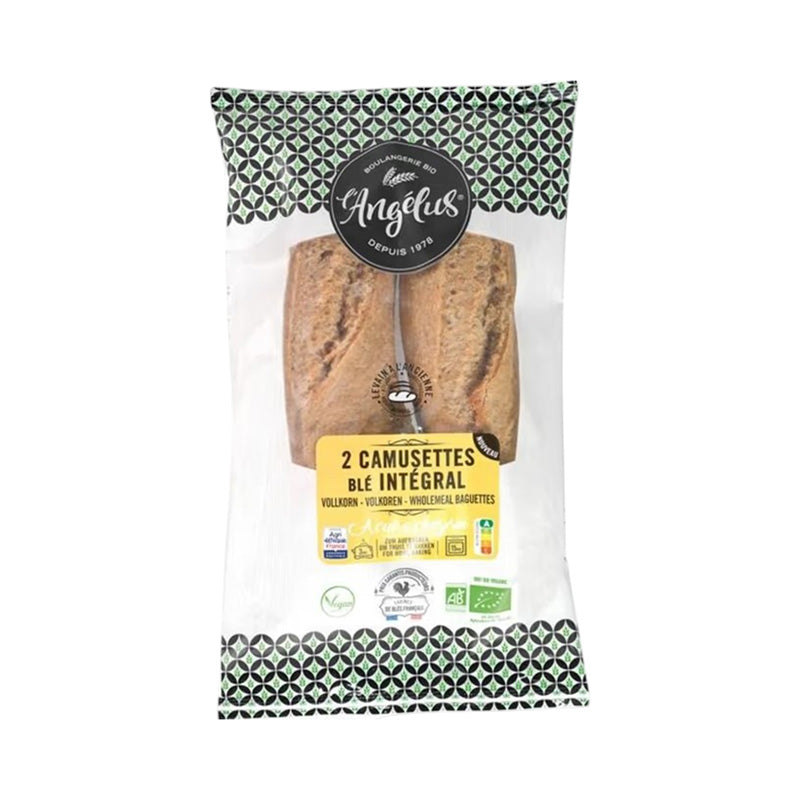 L'Angelus Organic Organic Camusettes Whole Wheat Sourdough, 400g