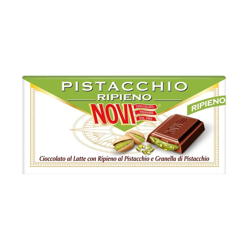 Novi Milk Chocolate With Pistacchio Cream Filling, 105g