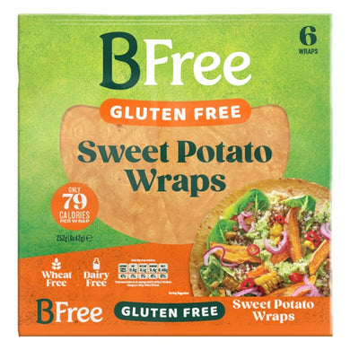 BFree Sweet Potato Wraps X6, 252g Meats & Eats