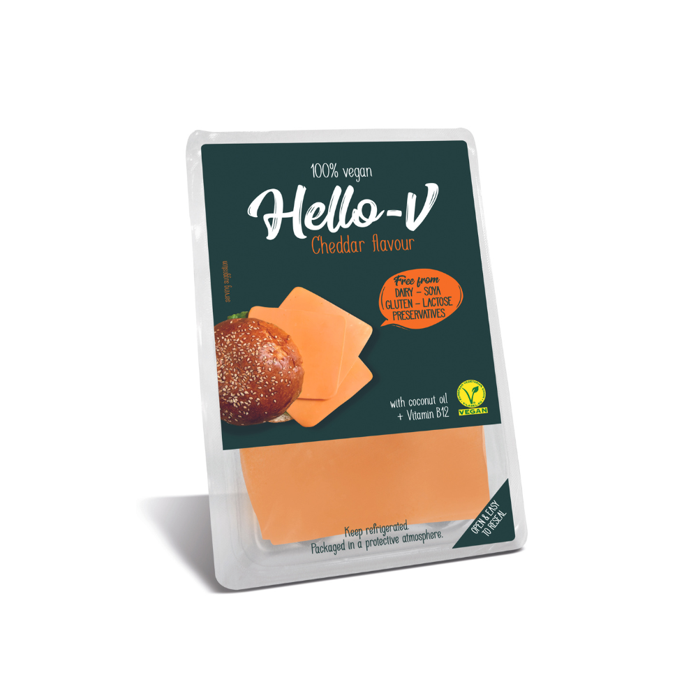 Hello V Cheese Cheddar Slices, 140g
