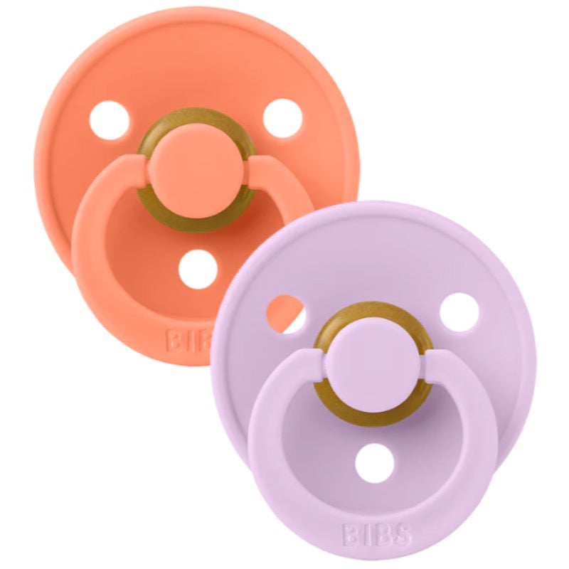 BIBS Colour Papaya & Violet - Round / Latex, Size 1