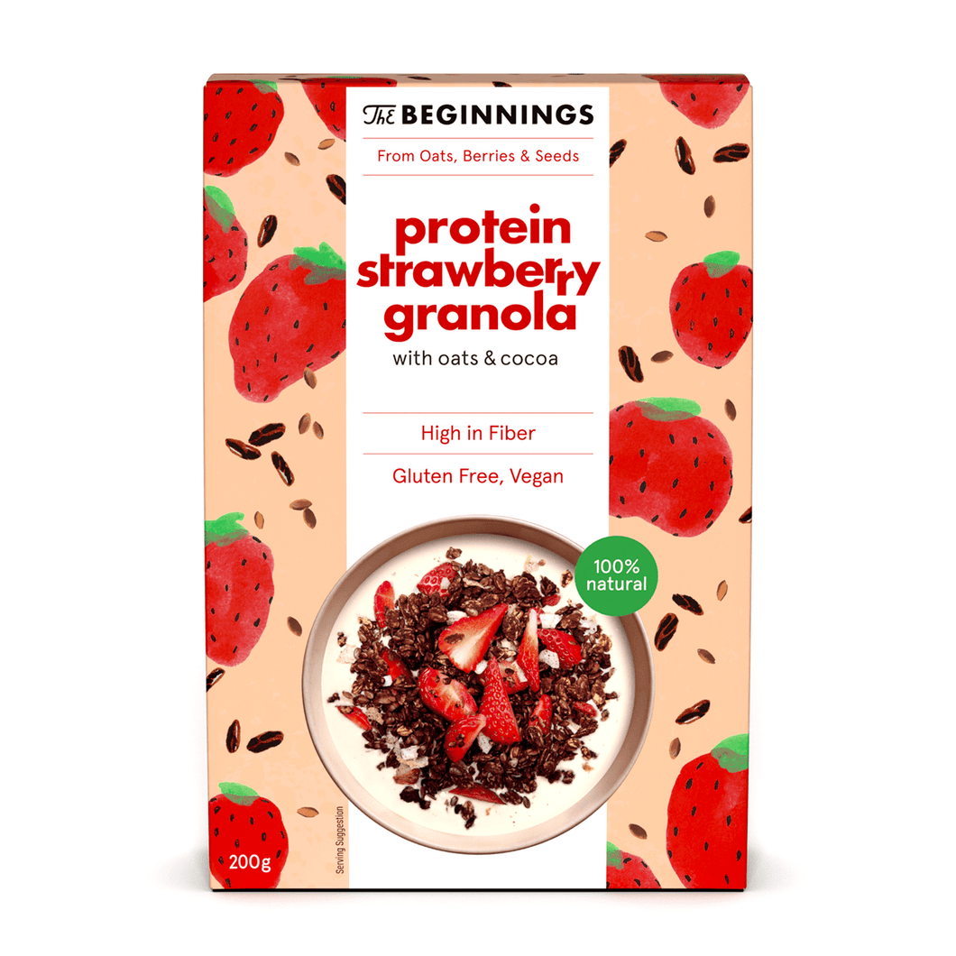 The Beginnings Protein Strawberry Granola, 200g