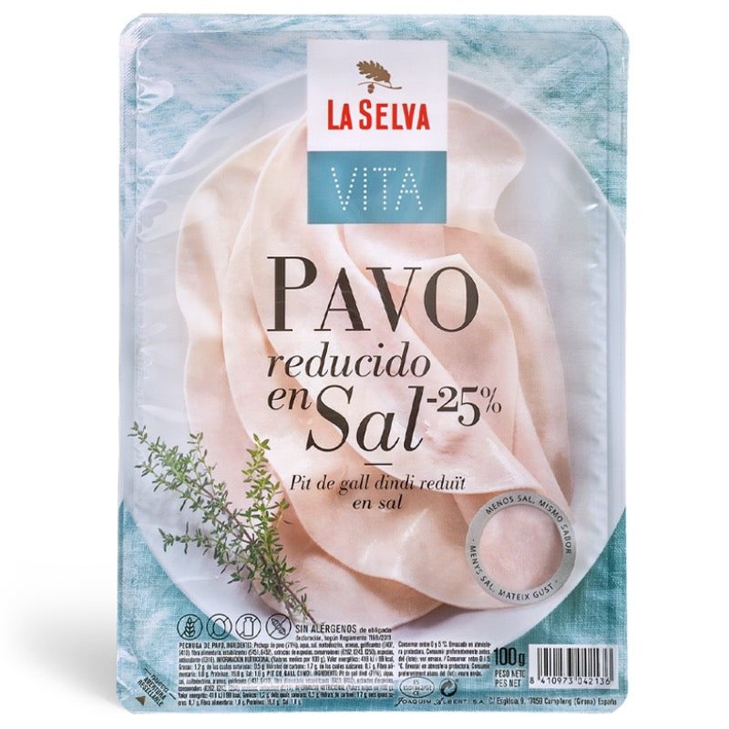 La Selva Sliced Turkey Breast Less Salt, 100g