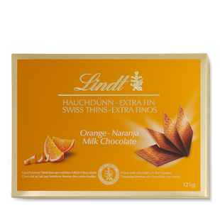 Lindt Chocolate Extra Thin Orange 125g Meats & Eats