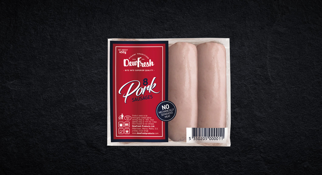 Dew Fresh Pork Sausages, 454g X 8