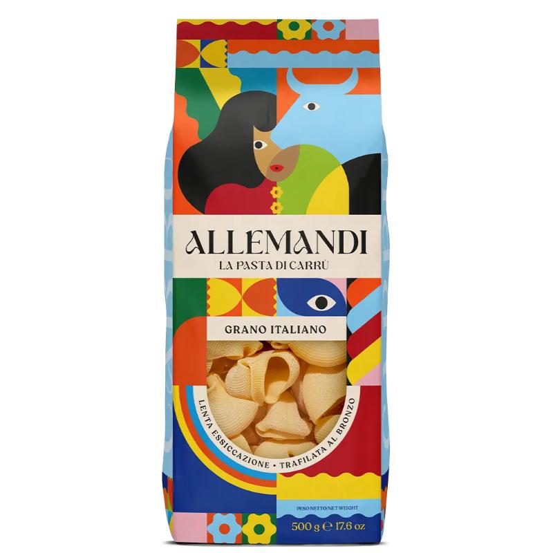 Allemandi Lumaconi Durum Wheat Semolina Pasta, 500g