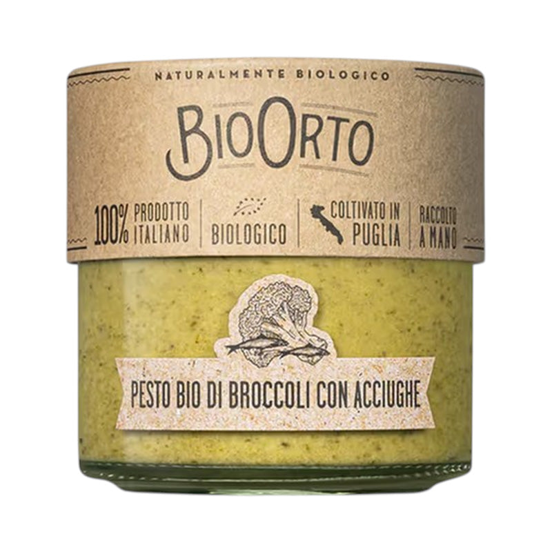 BioOrto Organic Broccoli Pesto & Anchovies, 212ml