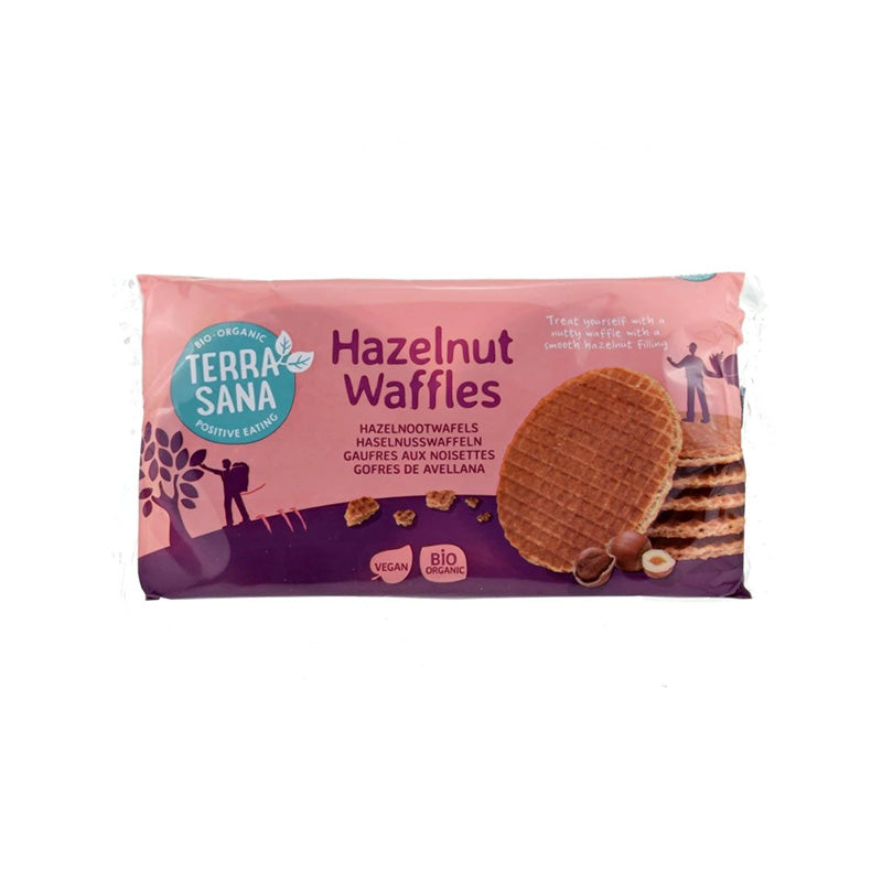 TerraSana Organic Hazelnut Waffles, 6 x 30g