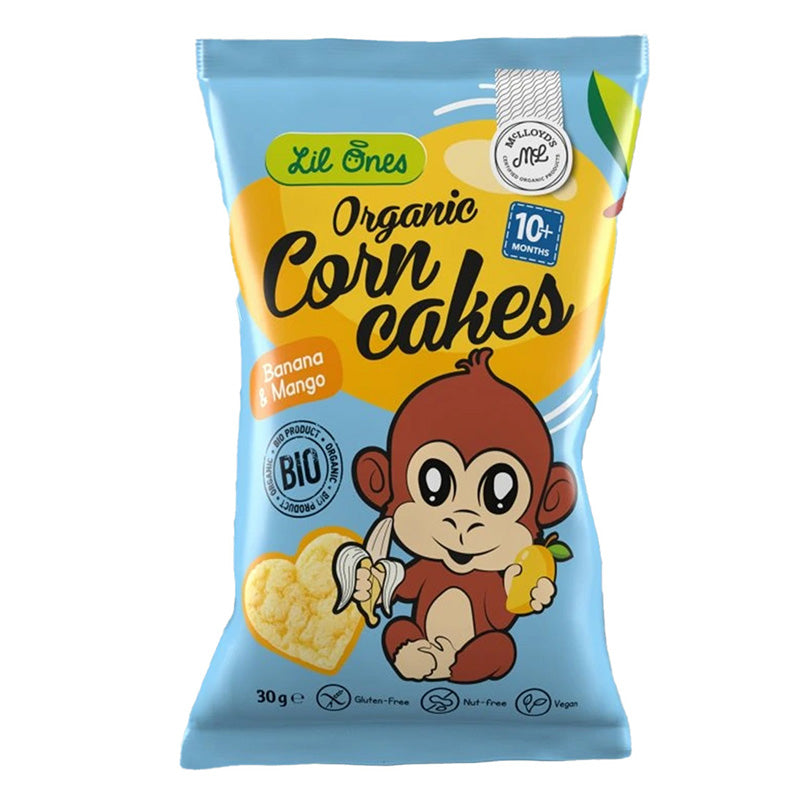 Lil Ones Organic Corn Cakes Banana & Mango, 30g