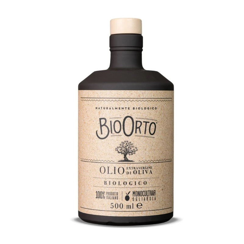 BioOrto Organic Extra Virgin Olive Oil Monocultivar Ogliarola, 500ml