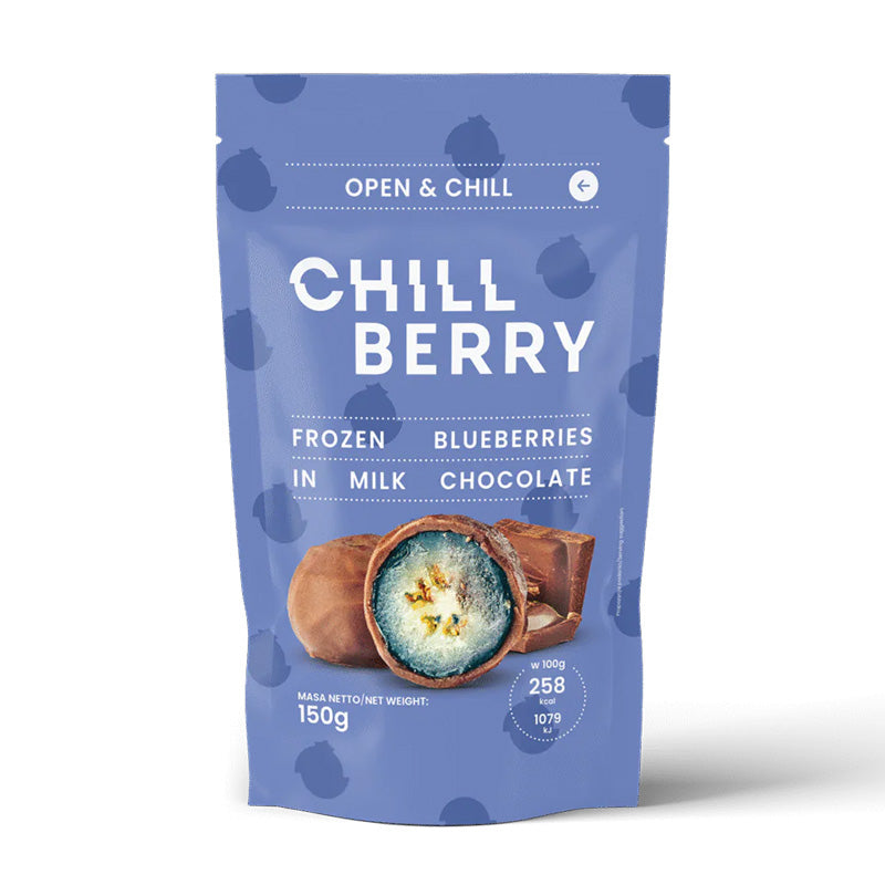 Chill Berry Frozen Blueberries Covered In Milk Chocolate, 150g