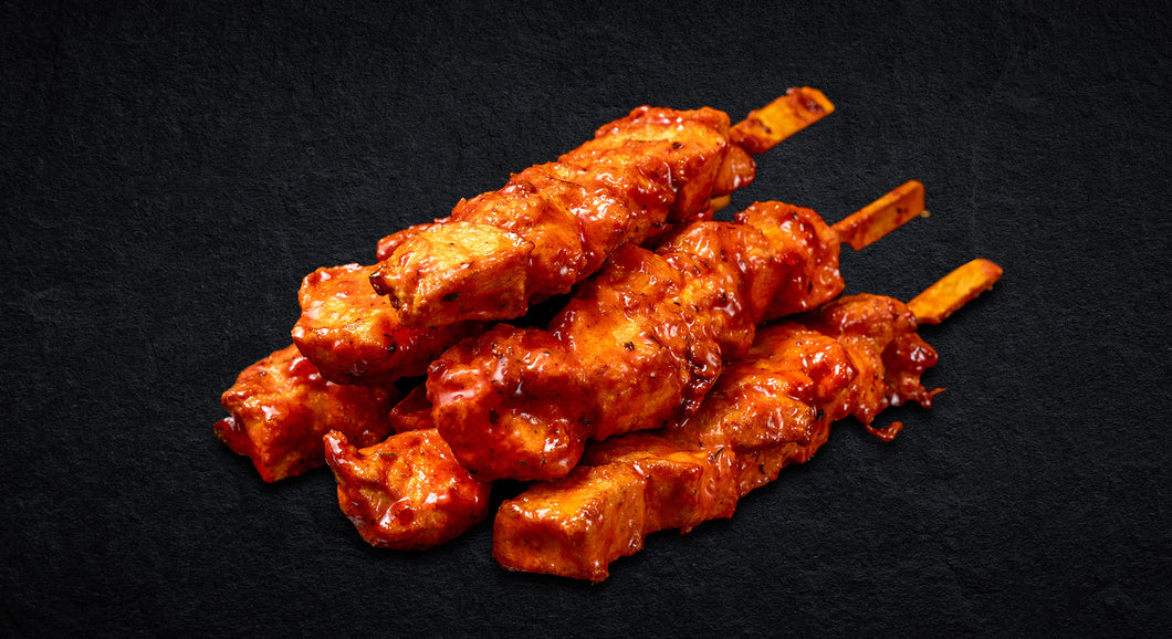 Pre cooked chicken skewers