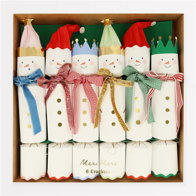 Meri Meri Snowmen Crakers, X 6