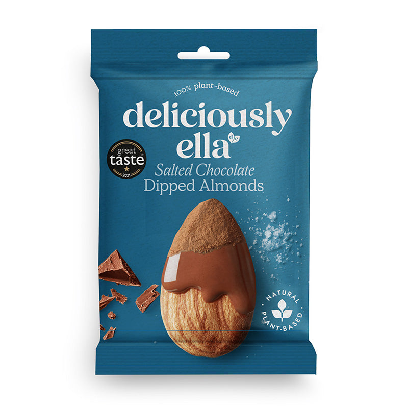 Deliciously Ella Salted Chocolate Dipped Almonds, 27g