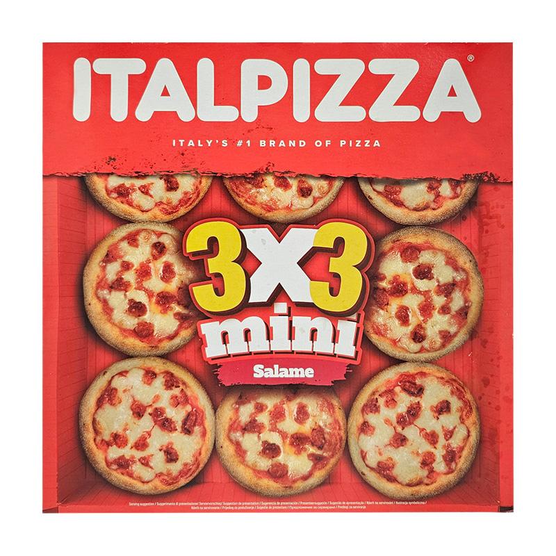 Italpizza 3x3 Mini Salami Pizza, 290g