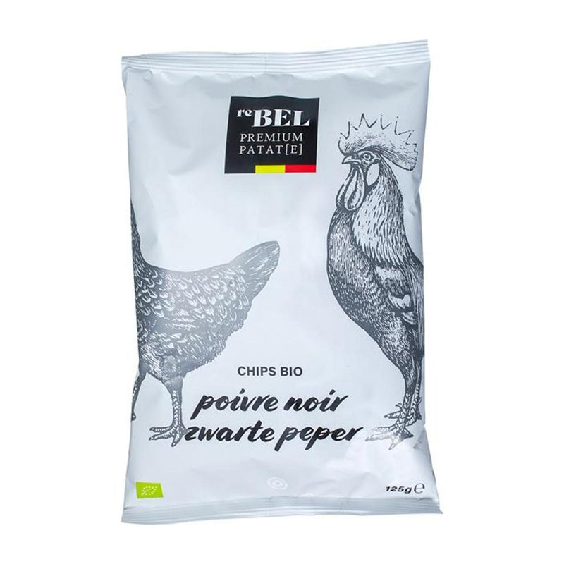Rebel Organic Potato Chips Black Pepper, 125g
