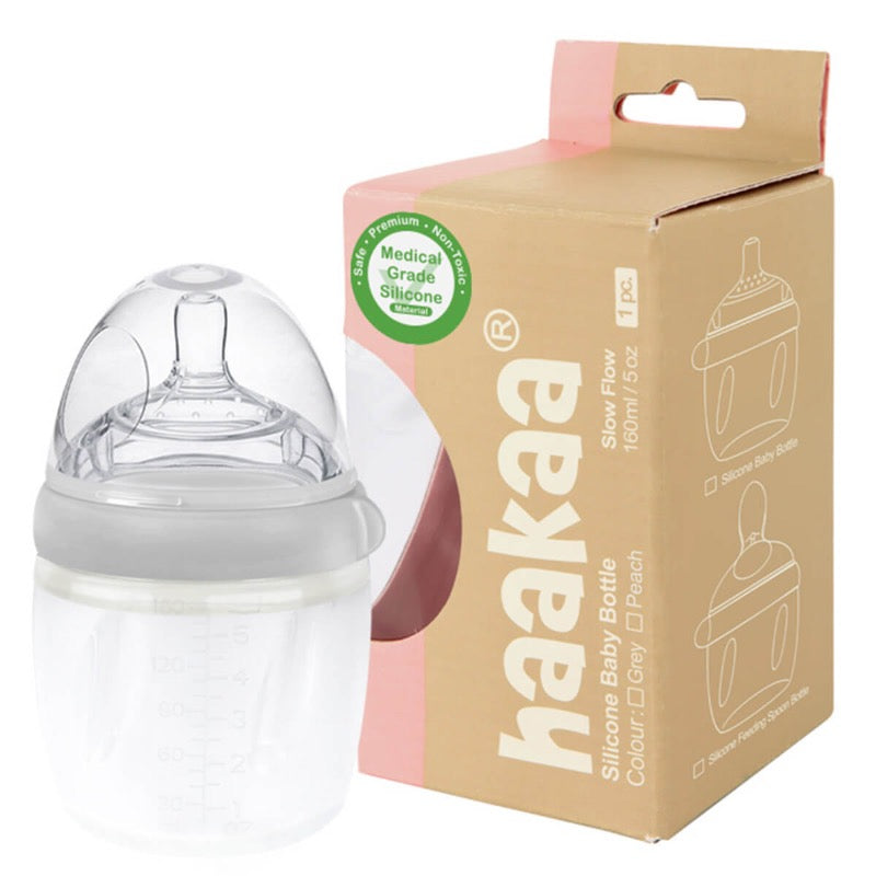 Haakaa Generation 3 Silicone Baby Bottle Grey, 160ml