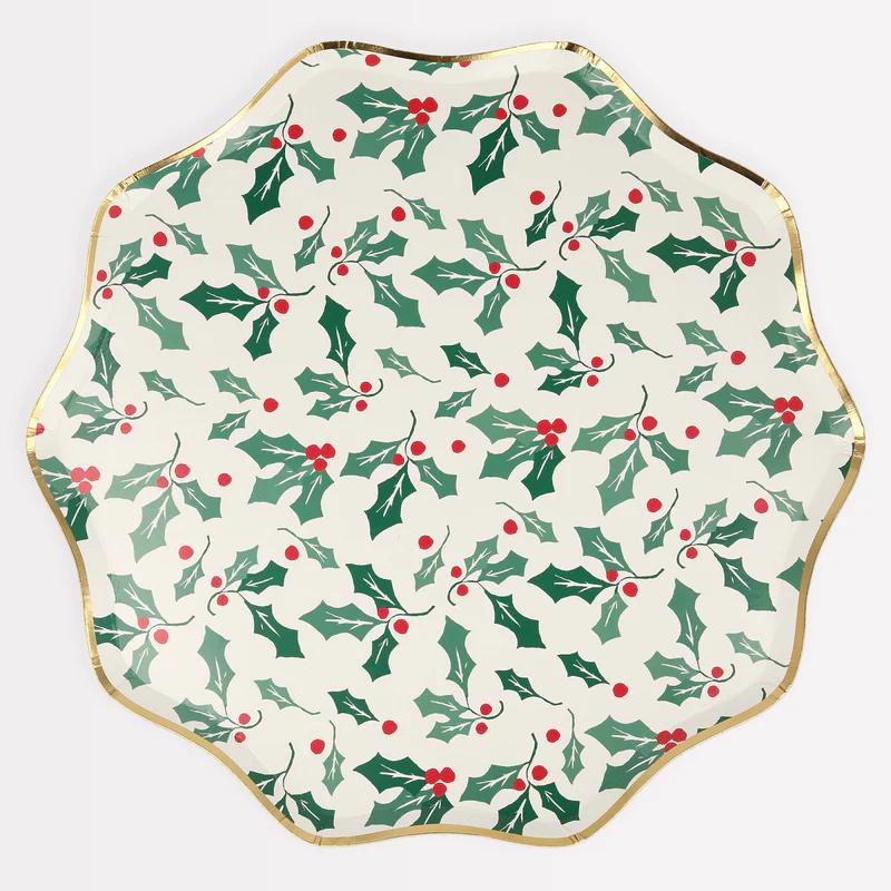 Jolly Pattern Dinner Plates, X 8