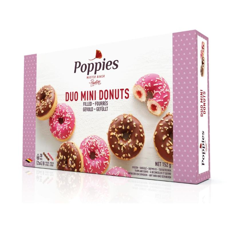 Poppies Duo Minis Donuts, 184g
