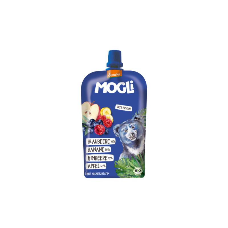 Mogli Pouchy Organic Blueberry Banana Raspberry Apple, 120g