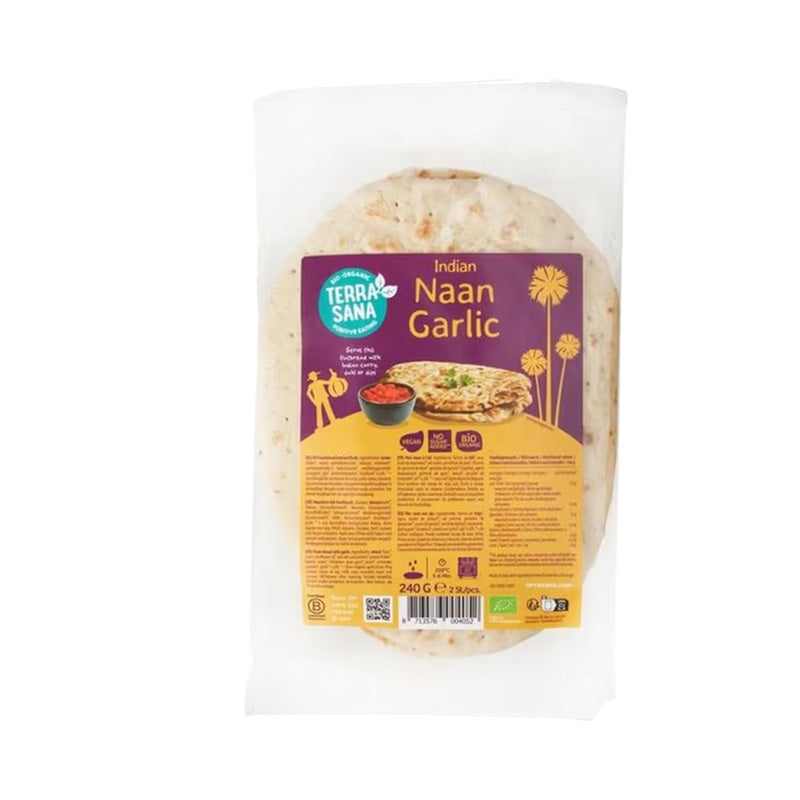 TerraSana Organic Garlic Naan, 2 x 120g