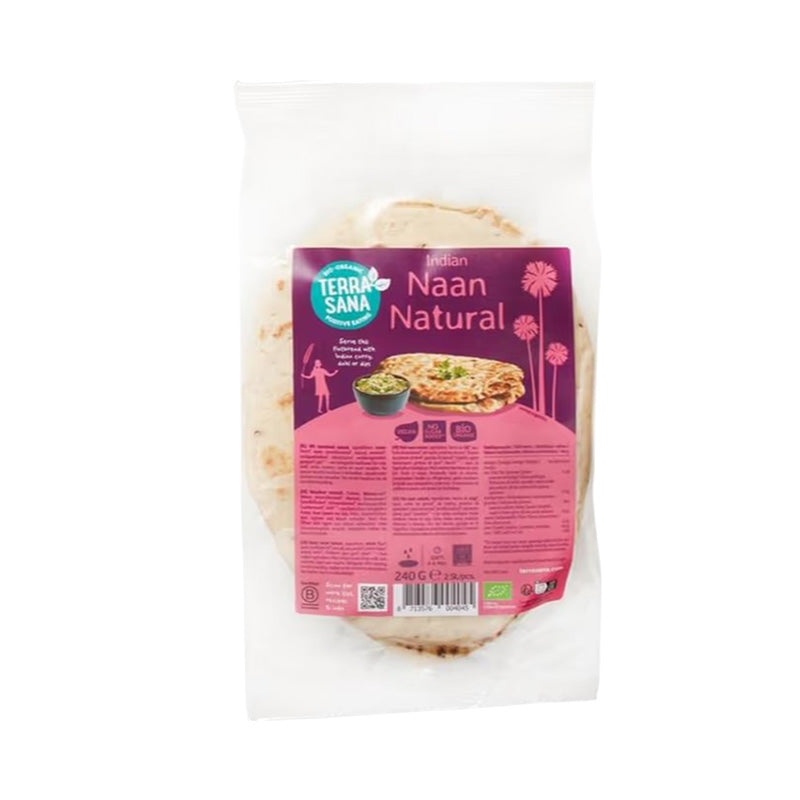 TerraSana Organic Plain Naan, 2 x 120g